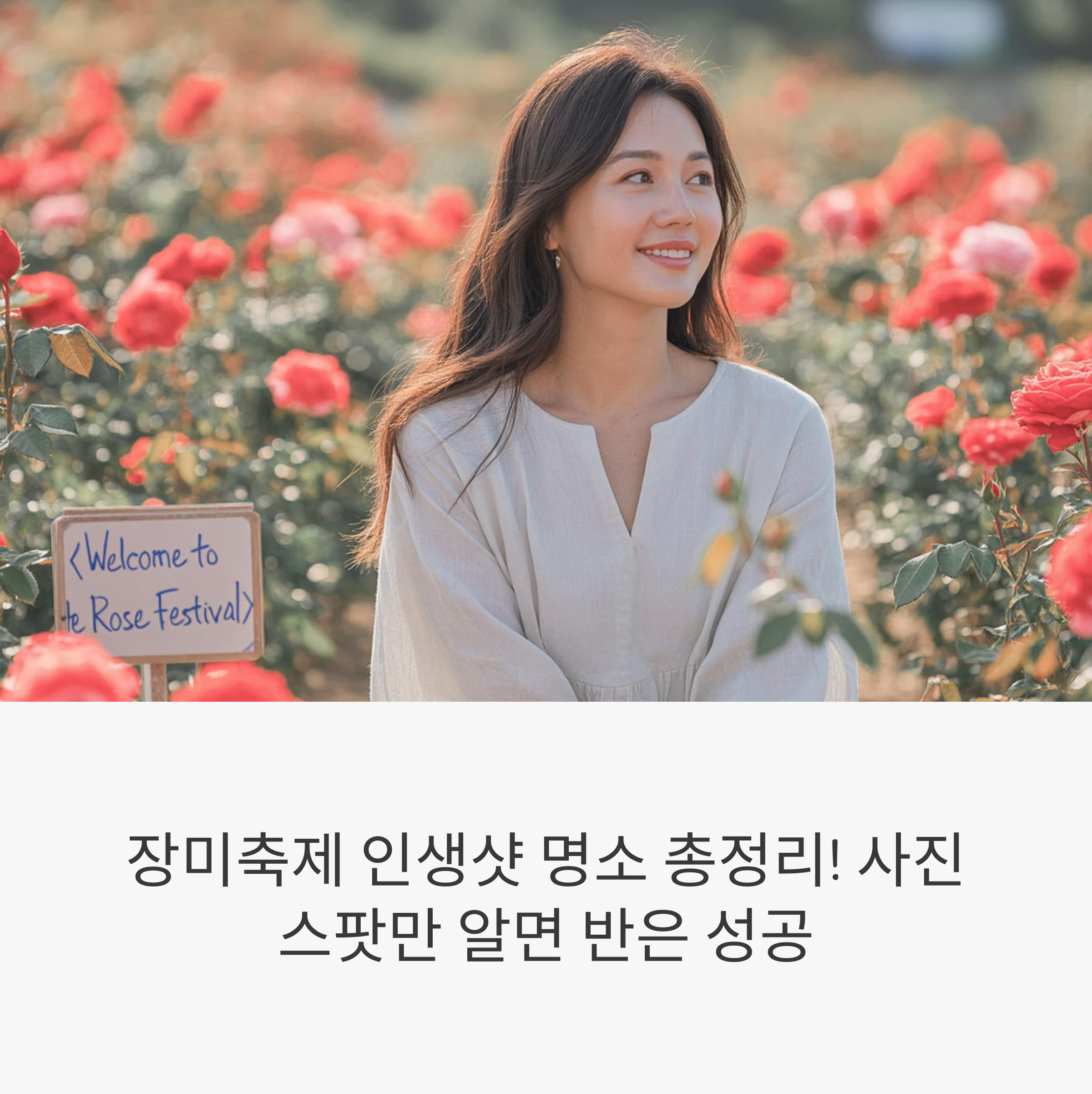장미축제 인생샷 명소 총정리! 사진 스팟만 알면 반은 성공