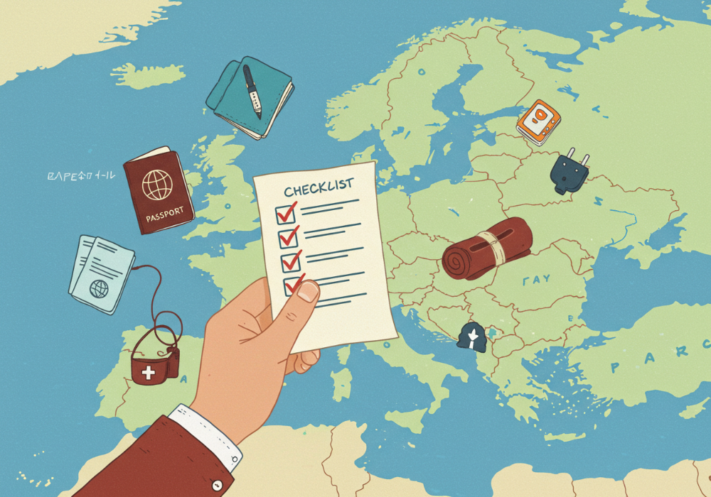 유럽 여행 필수 준비물 체크! 수화물 무게 줄이는 짐싸기 비법 + 무료 체크리스트 제공