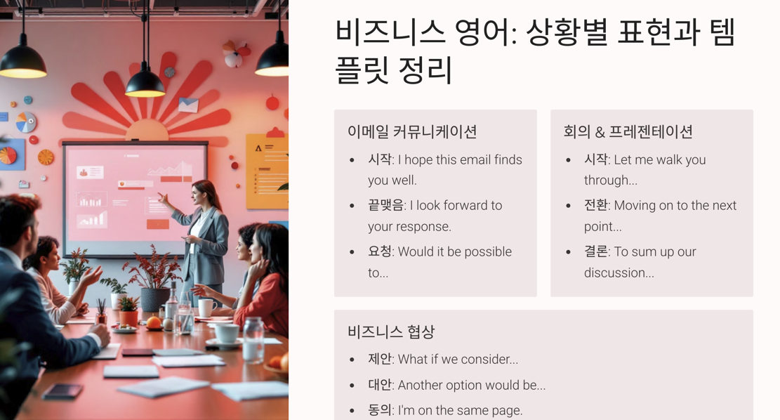 상황별 비즈니스 영어