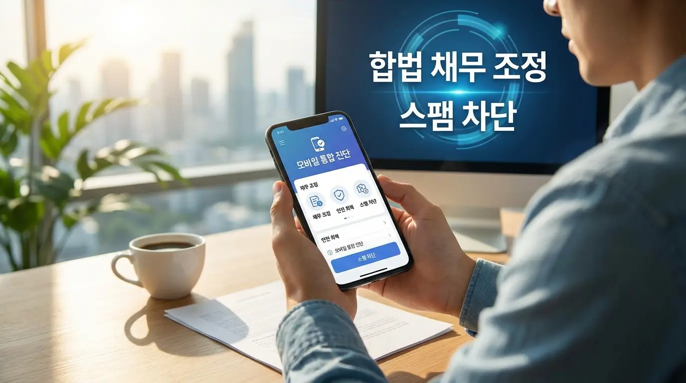 모바일 통합 진단 앱 합법 채무 조정 안전 회복 절차 및 스팸 차단