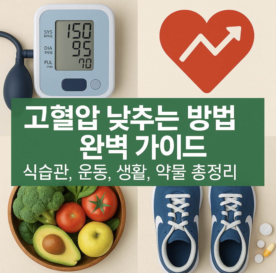 고혈압 낮추는 방법 완벽 가이드 – 식습관, 운동, 생활, 약물 총정리