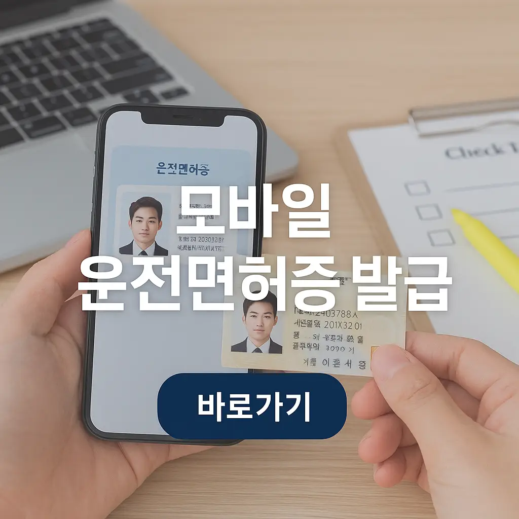 모바일 운전면허증 발급방법, 사용방법