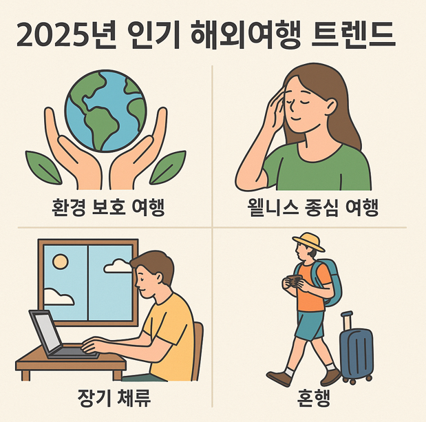 2025년 인기 해외여행 트렌드
