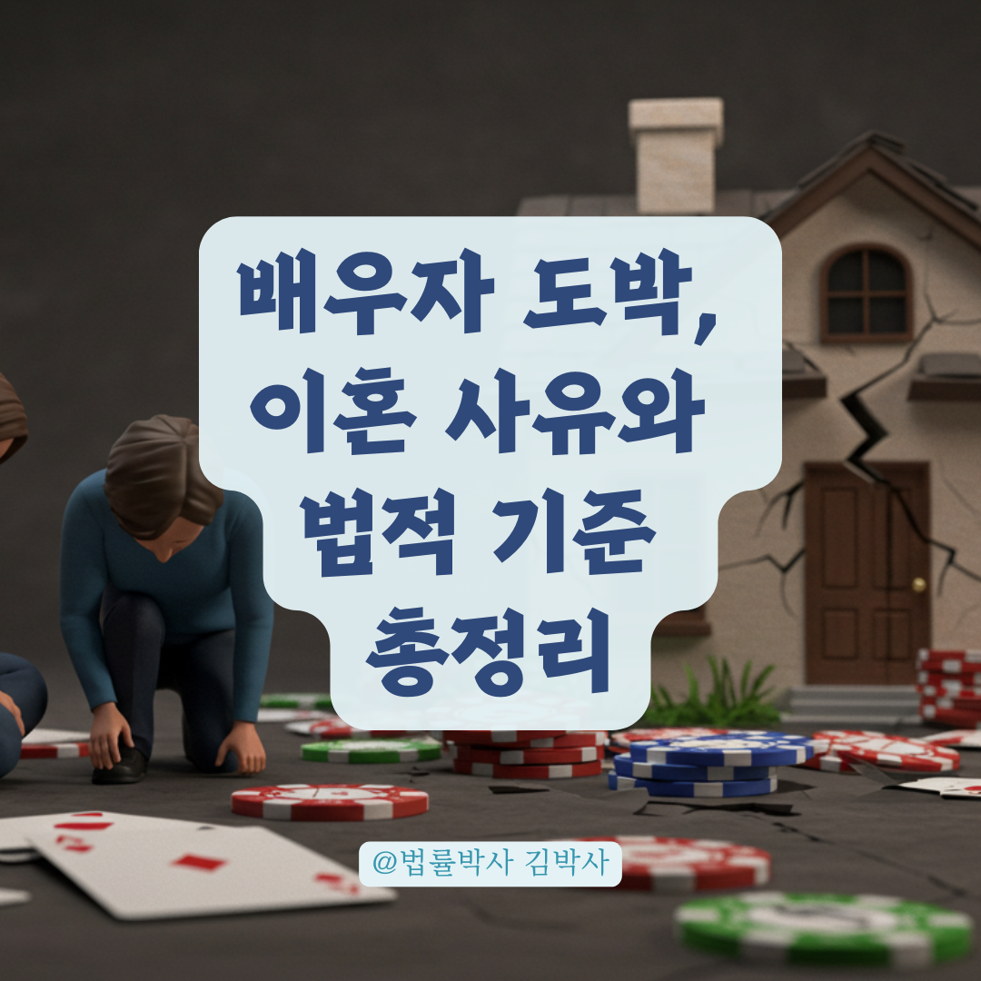 배우자의 상습 도박, 이혼 사유로 인정될 수 있는 법적 기준 총정리.