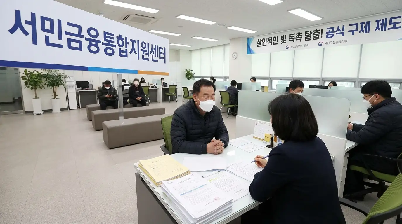 살인적인 빚 독촉 탈출 및 서민 금융 통합 지원 센터 공식 구제 제도
