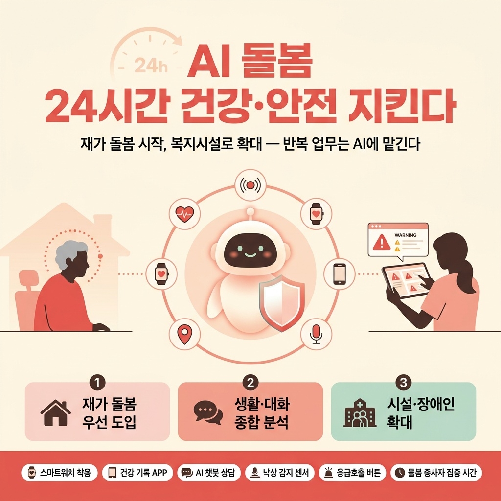 AI 돌봄, 24시간 건강 안전 지킨다