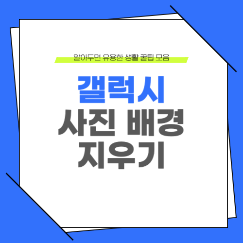 갤럭시 사진 배경 지우기