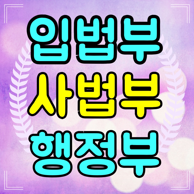 입법부-사법부-행정부