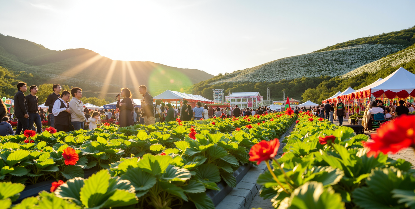 딸기축제 주차장