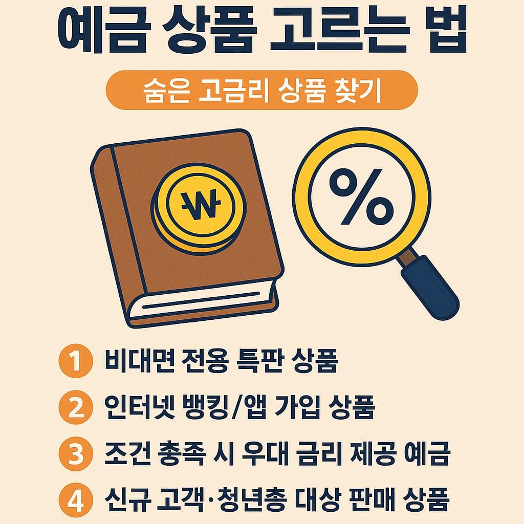 이율 높은 예금 상품 고르는 법 – 숨은 고금리 상품 찾기