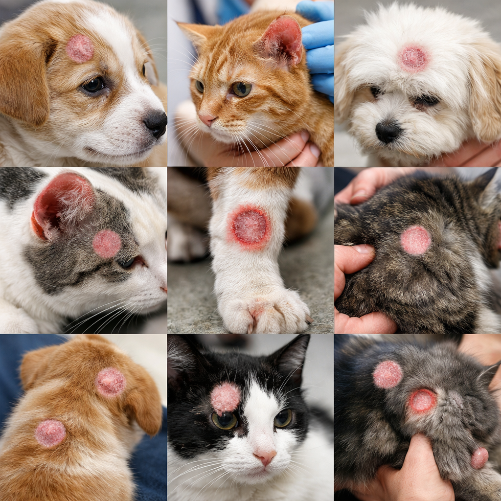강아지 고양이 링웜 사진