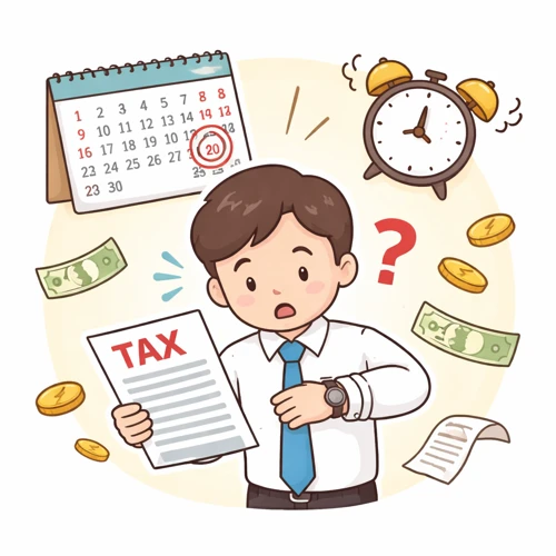 세금 문제로 머리 감싸는 모습