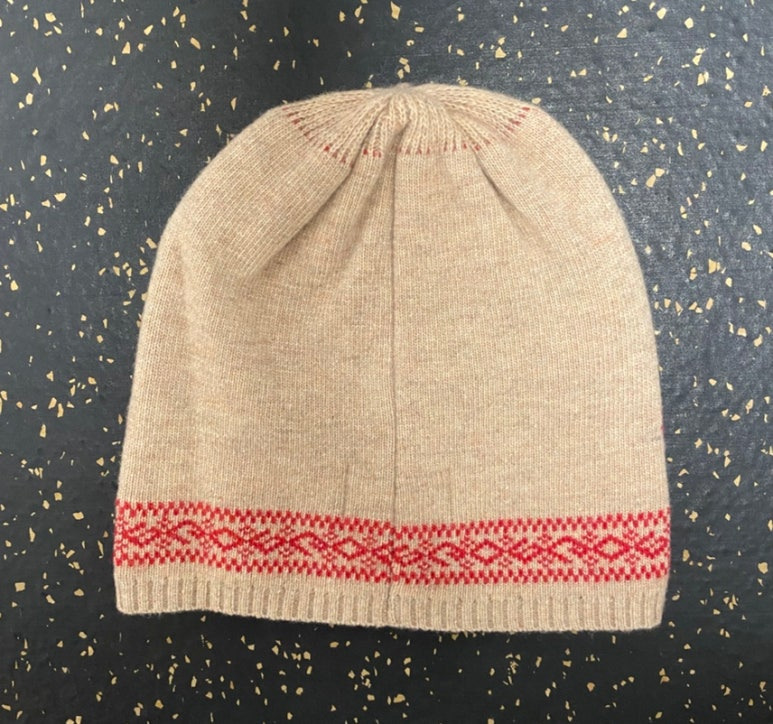 오가프(OGARP) 노르딕패턴 울 비니 니트비니 빈티지비니 베이지 Nordic Jacquard Beanie Beige