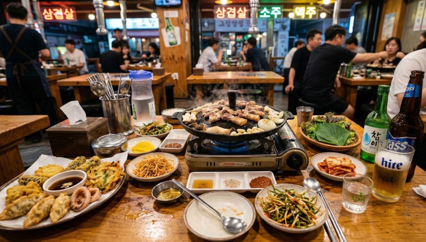 고지혈증 환자의 중성지방을 급격히 높이는 삼겹살과 소주, 맥주 회식 자리