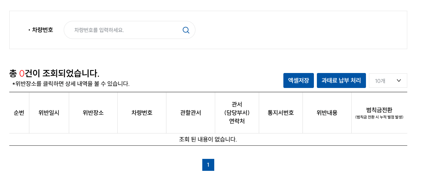신호위반 실시간 조회