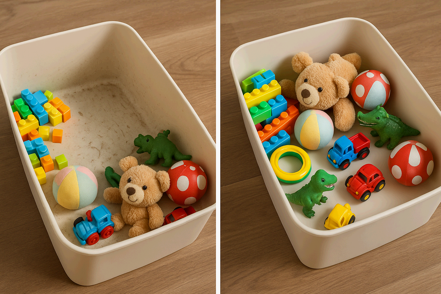 어린이 장난감 보관함 내부의 청결 관리법