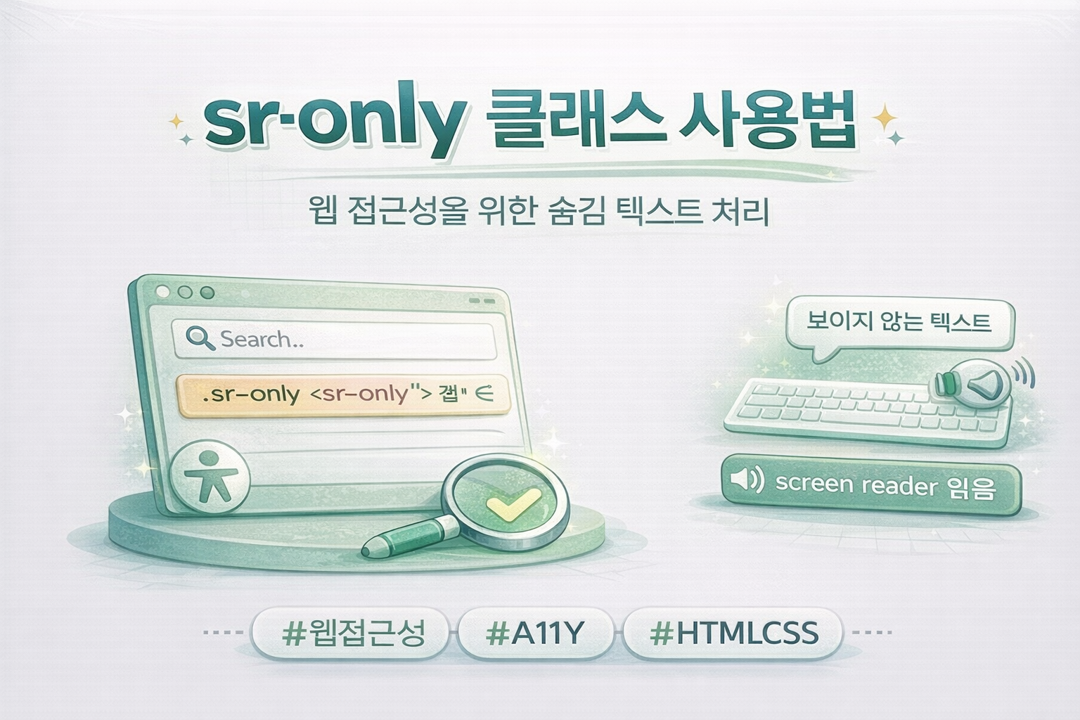 sr-only 클래스 사용법