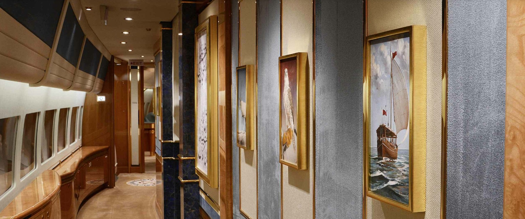 boeing 747-8 인테리어 예시