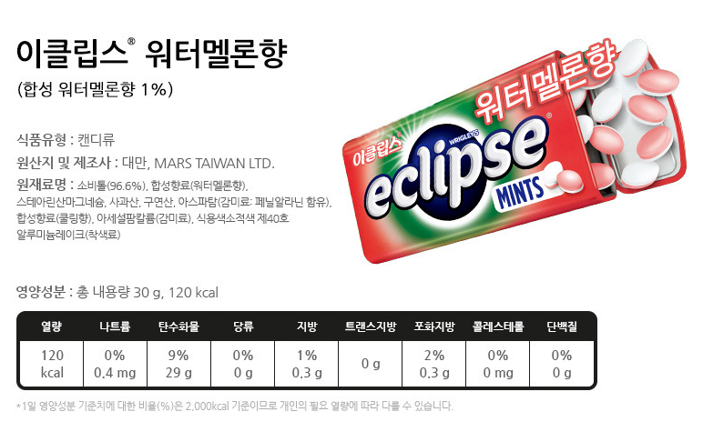 이클립스-워터멜론-칼로리