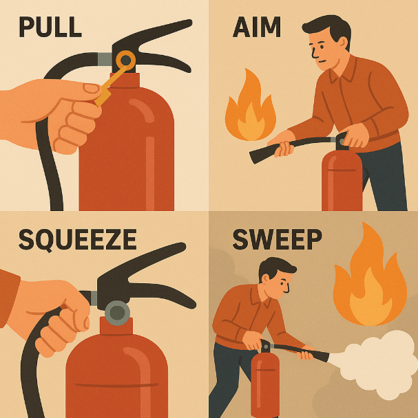 소화기사용법과 초기 진화 방법