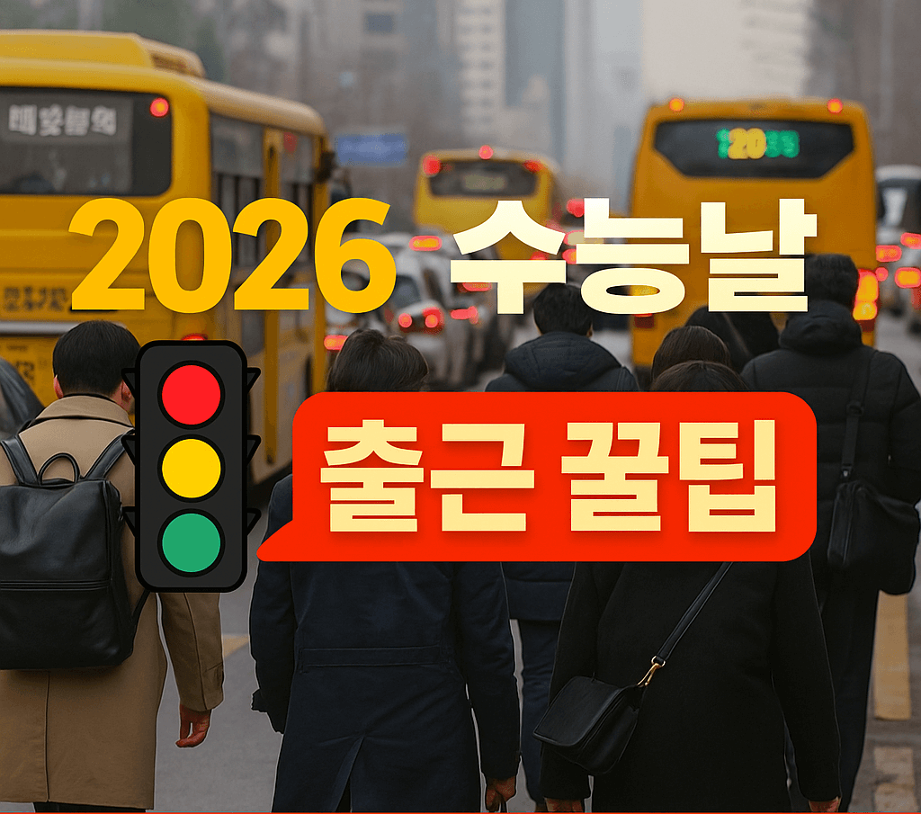 2026 수능날 출근 꿀팁 총정리