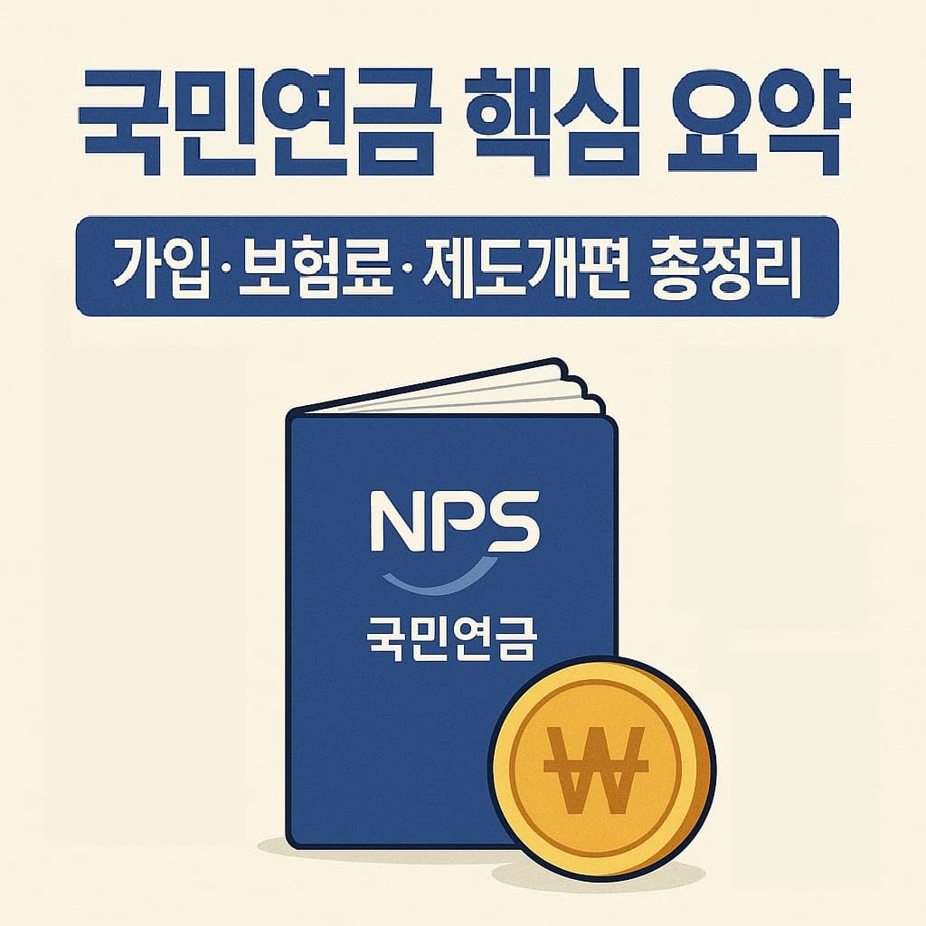 📌 2025년 국민연금 핵심 요약: 가입·보험료·제도개편 총정리 📌