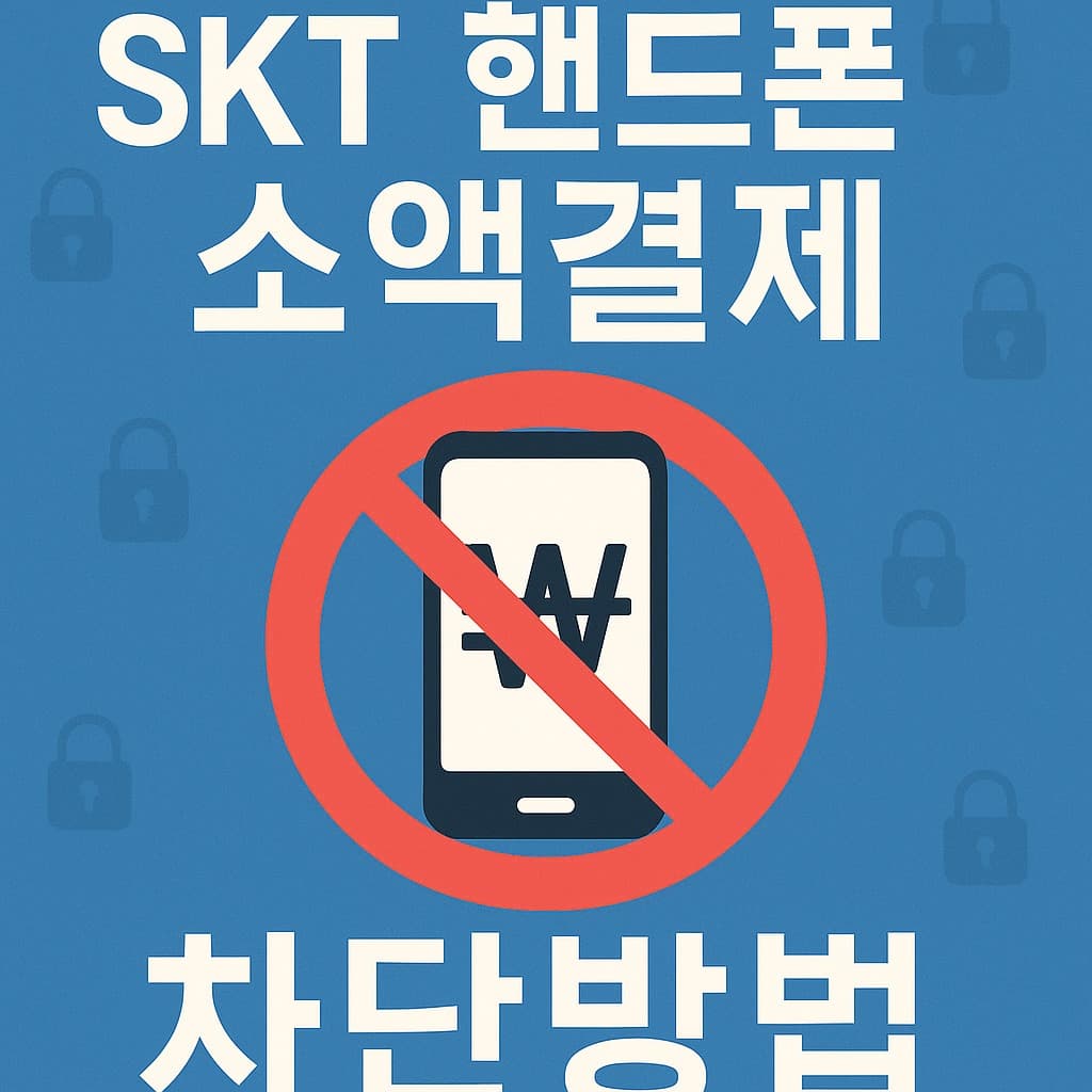 SKT 핸드폰 소액결제 차단 방법 – 유심해킹 개인정보 유출 걱정