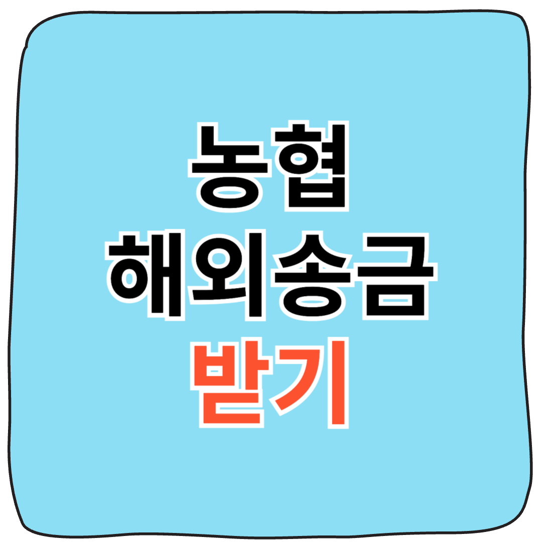 농협 해외송금 받기 및 스위프트코드 총정리