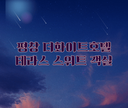 평창 더화이트호텔 테라스 스위트 객실