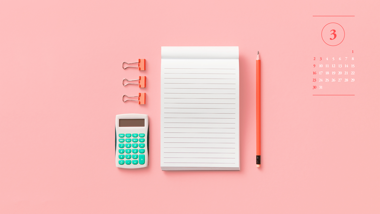 13 메모장과 계산기 A - 2025년3월 노트북배경화면