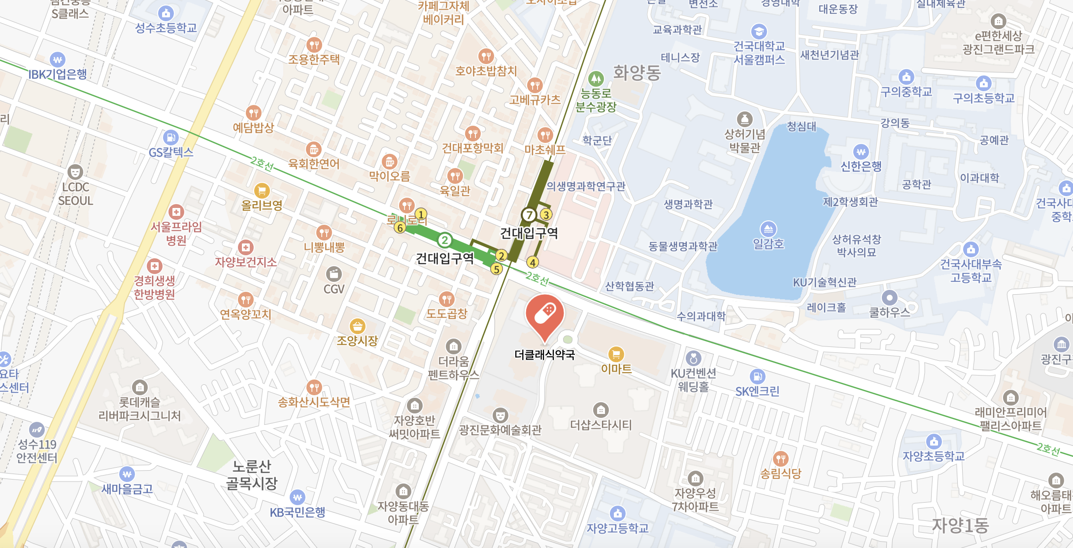 더클래식약국 지도