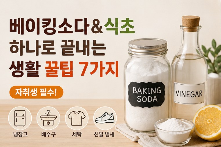 베이킹소다 식초 생활 꿀팁 7가지