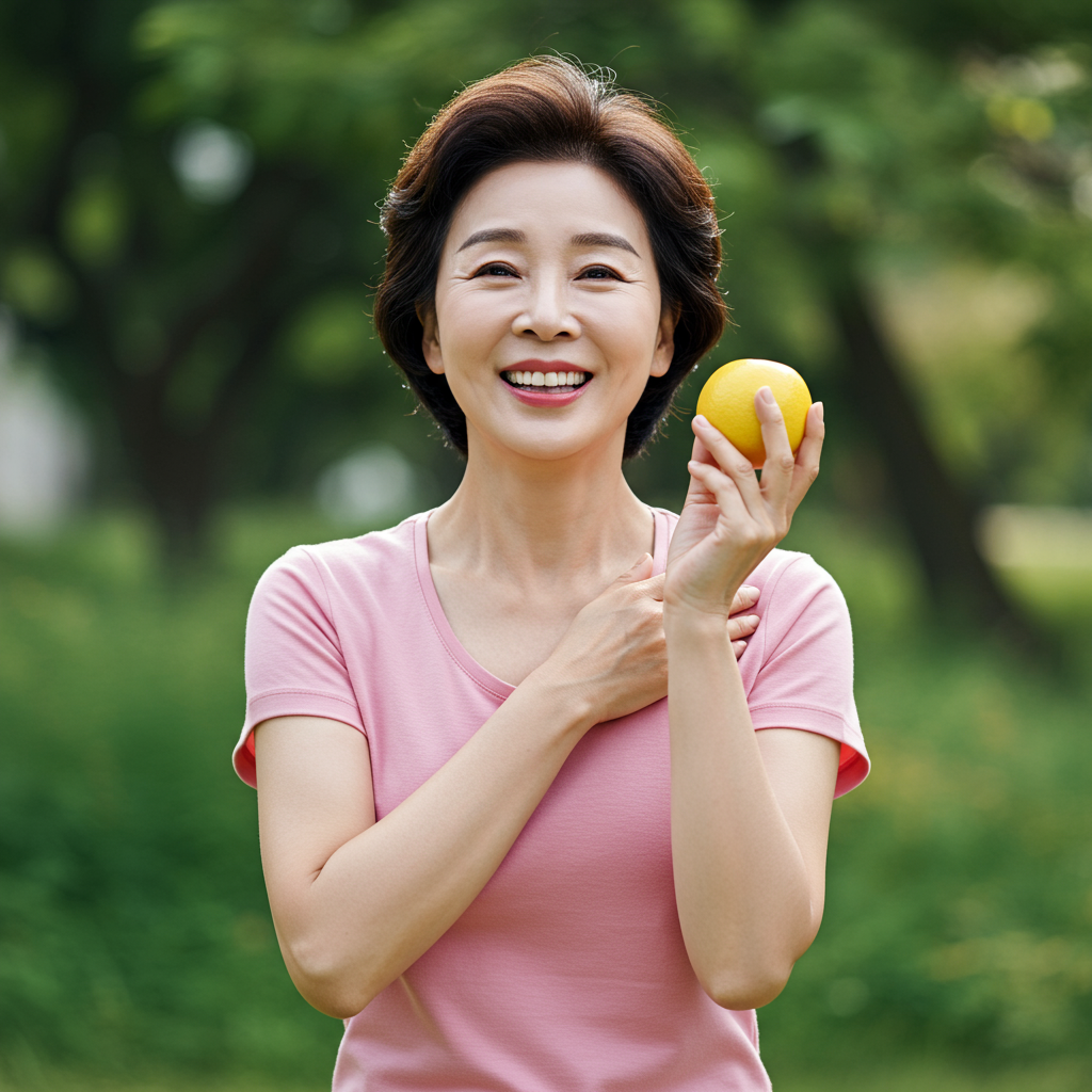 중년 여성 건강 관리 방법을 위한 활기찬 여성 이미지 썸네일