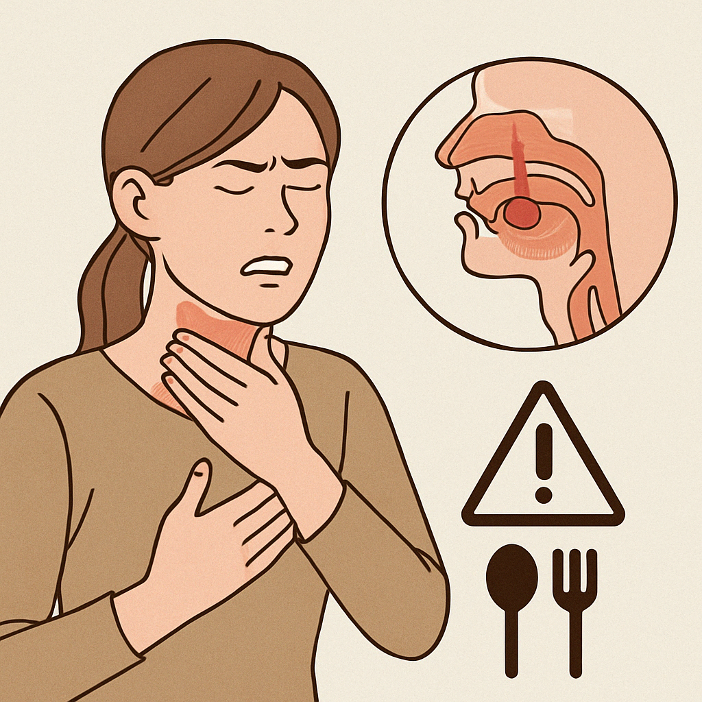 음식을 넘기기 어려울 때