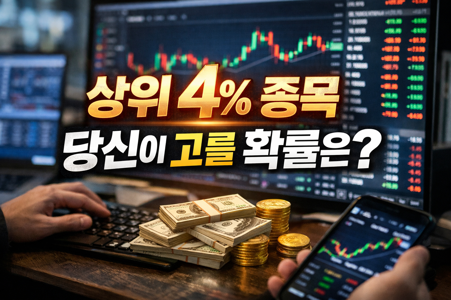 개별주 투자에서 소수 종목에 수익이 집중되는 구조를 설명하는 이미지