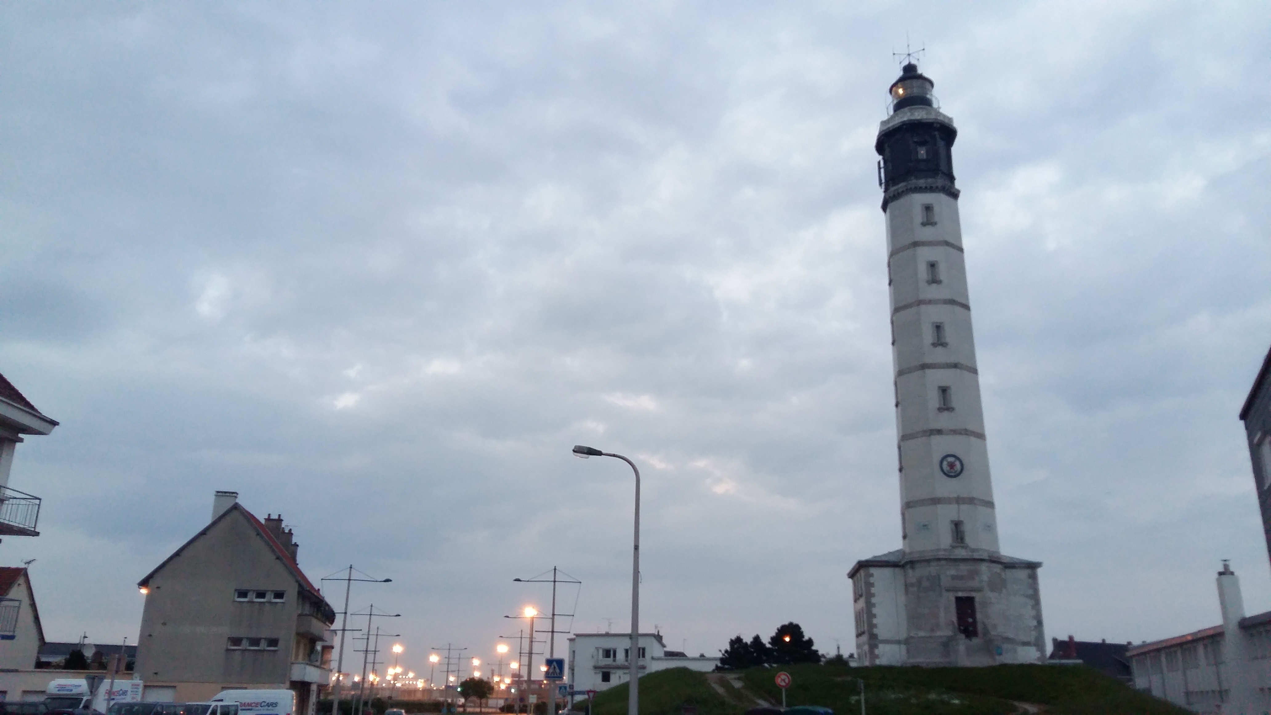 프랑스 칼레 등대의 저녁