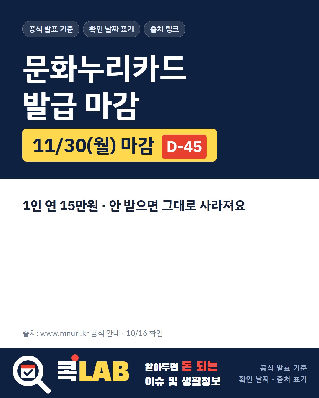 문화누리카드 발급 마감