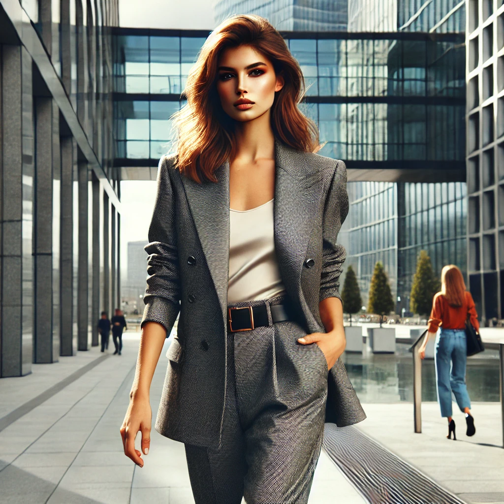 도시적 이미지의 여자, AI생성 사진