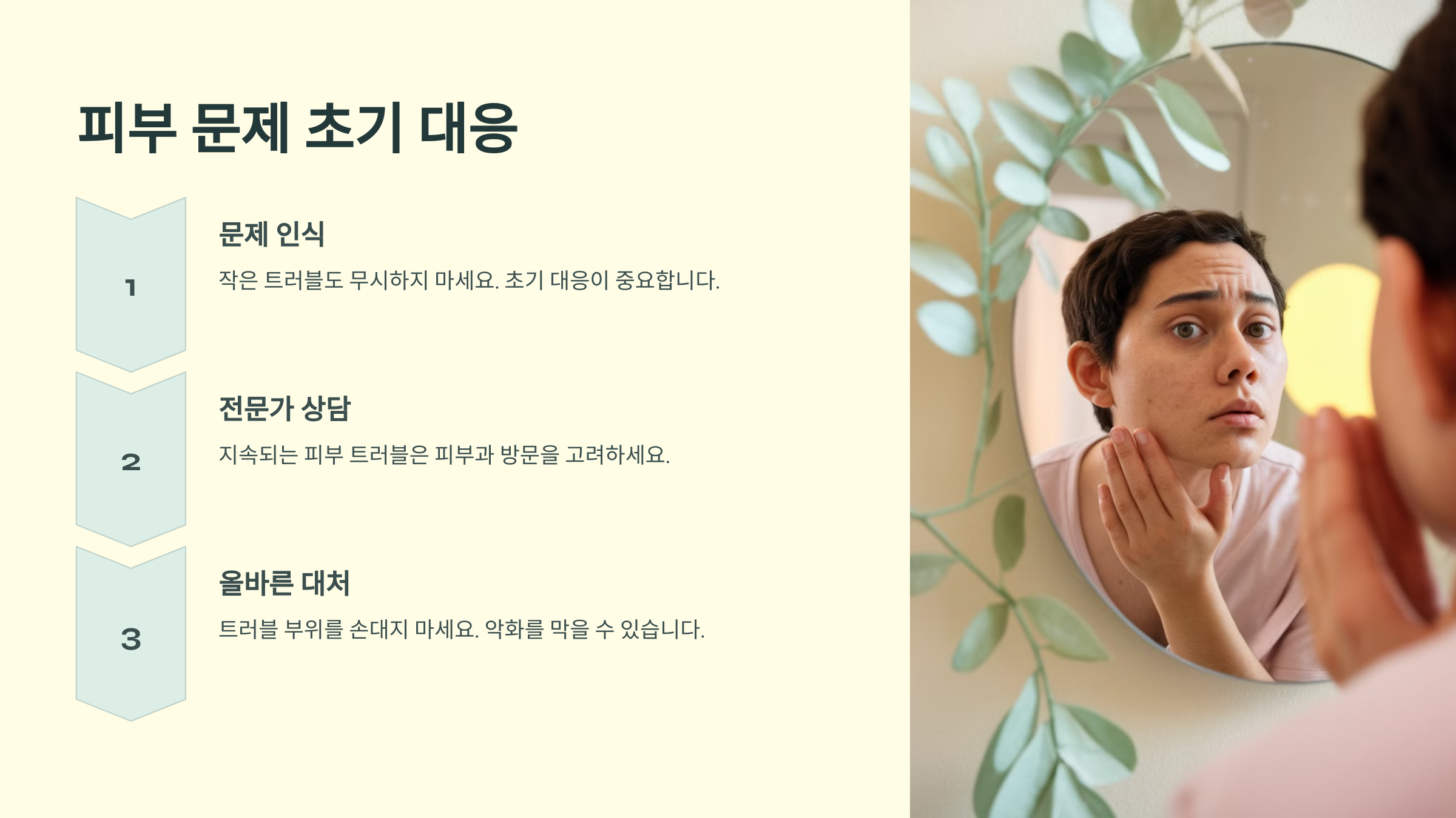 피부 문제 초기 대응