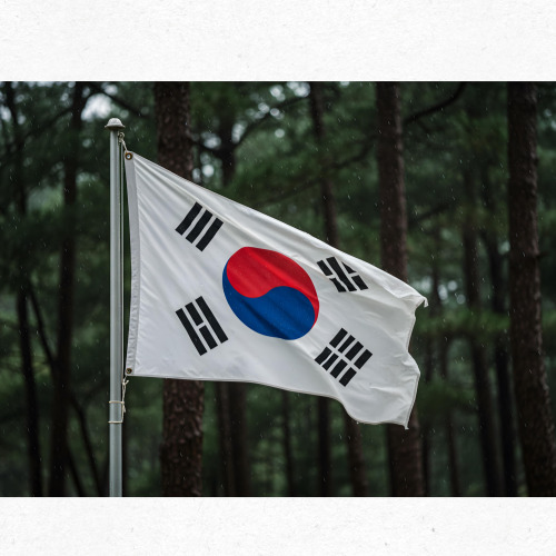 바람에 휘날리는 태극기