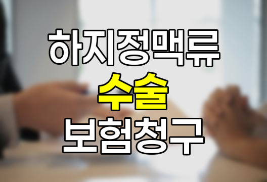 하지정맥류 수술 보험청구 핵심 정보