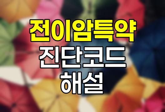 전이암 특약 진단코드와 보장내용 해설