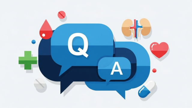알부민 수치 관련 자주 묻는 질문을 상징하는 Q&amp;A 아이콘 이미지