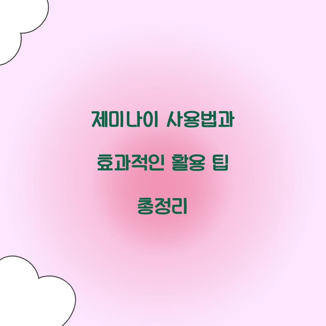 제미나이 사용법