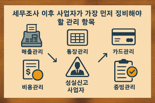 1인 사업자가 "세무조사" 이후 가장 먼저 정비해야 할 관리 항목