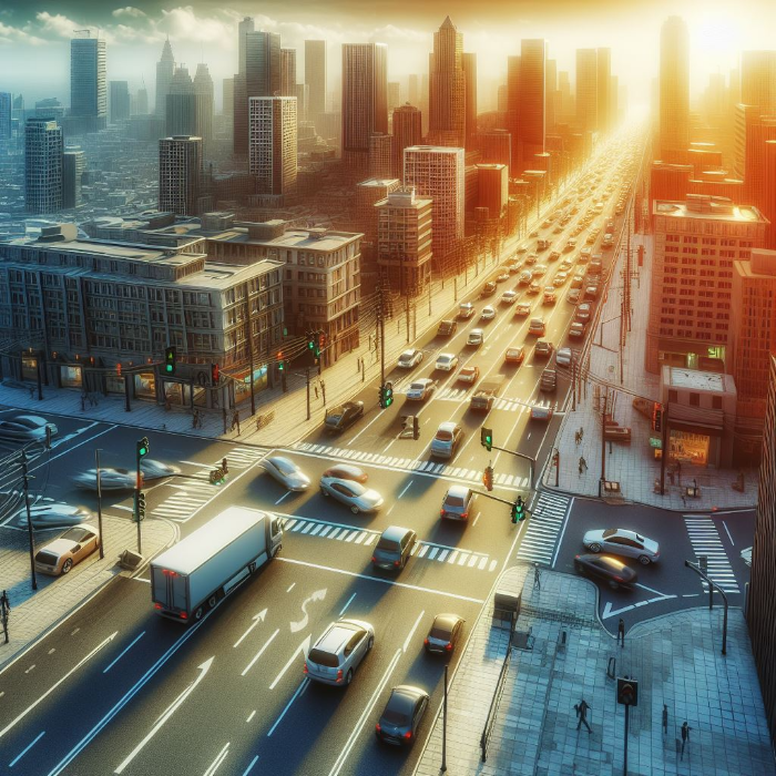 대중교통들로-가득한-거리