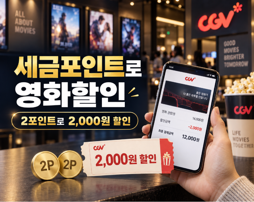 국세청 세금포인트로 영화할인 받기｜영화표 결제 전 10초만 확인하세요