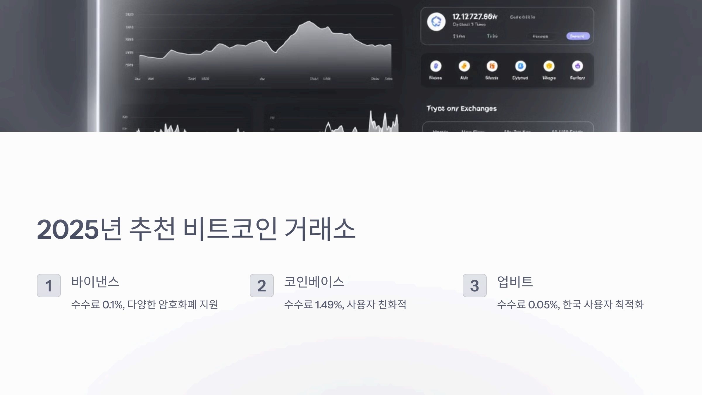 2025년 비트코인 거래소 추천