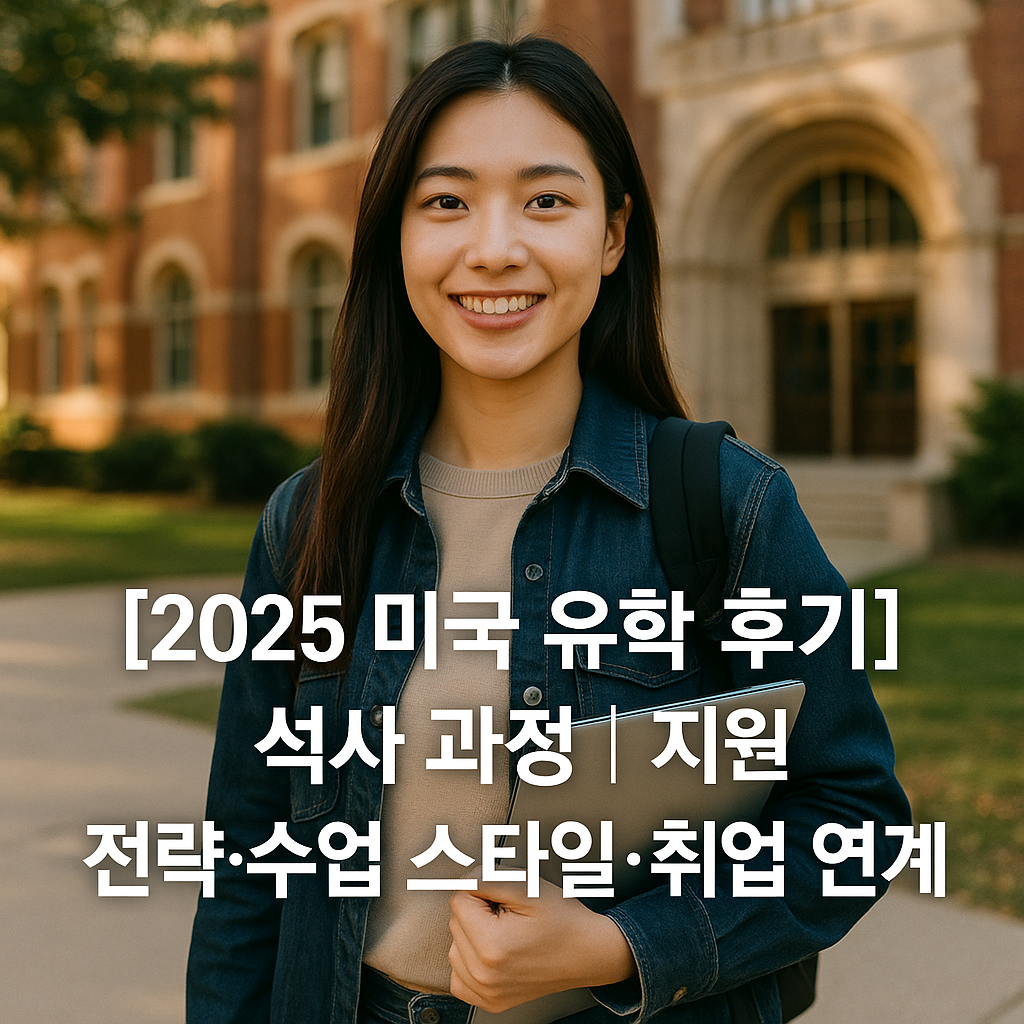 [2025 미국 유학 후기] 석사 과정 ｜ 지원 전략·수업 스타일·취업 연계 팁