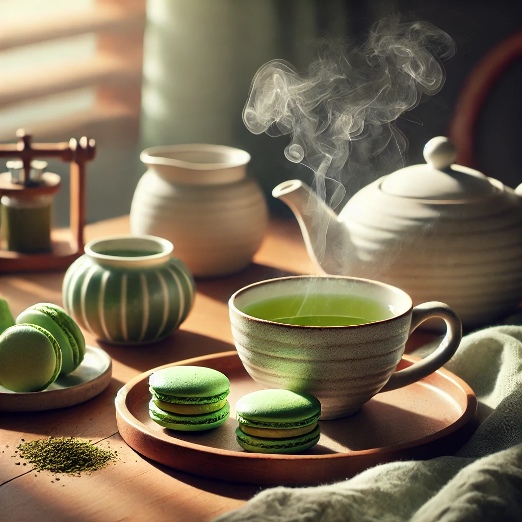 녹차와 말차 마카롱